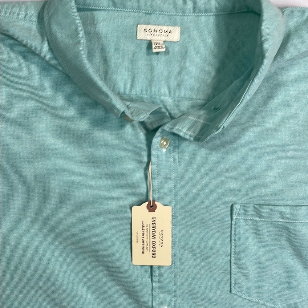 Sonoma‎ Blue Casual Button Down Shirt